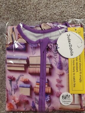 Jude+Dahlia Purple Book Bamboo Zippy Size 18-24 Months